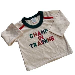 Vintage 1970s Retro Champ In Training Multicolor Ringer Long Sleeve T-Shirt
